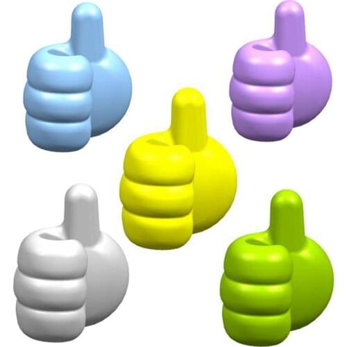 4Pcs the Multifunctional Clip Holder Mask Clip Thumb Clip Door Wall Hangers Hooks for Home Handing Hat Tie