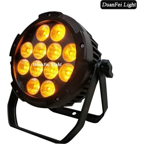 4pieces high bright indoor led par lights 12x18w rgbwa uv 6in1 led flat par with powercon in and out