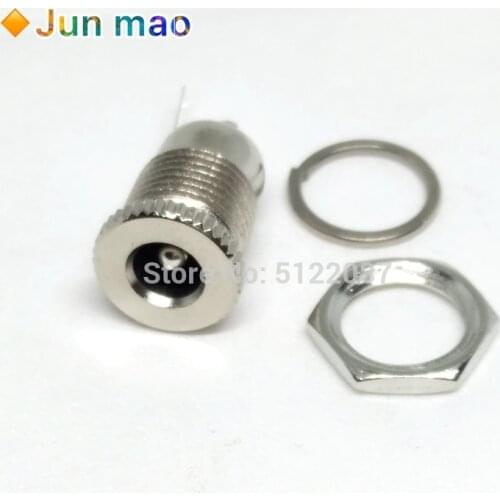 5PCS/LOT DC099 5.5 x 2.1mm 5.5 x 2.5mm DC Power Jack Socket Female Panel Mount Connector DC-099 5.5*2.1 5.5*2.5 mm Open Hole 11M