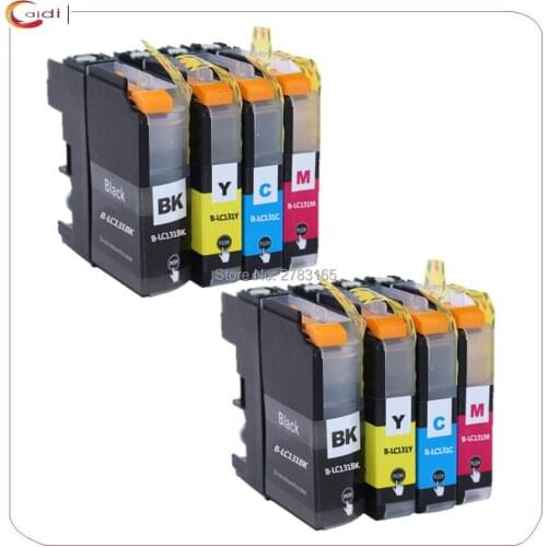 8pcs Compatible ink cartridge for brother LC131 LC133 LC135 DCP-J172W/J152W/J552DW MFC-J245/J470DW/J650DW/J870DW J4410DW/J4510D
