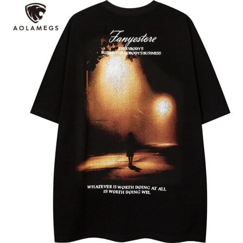 Мужские футболки оверсайз Aolamegs China At AliExpress