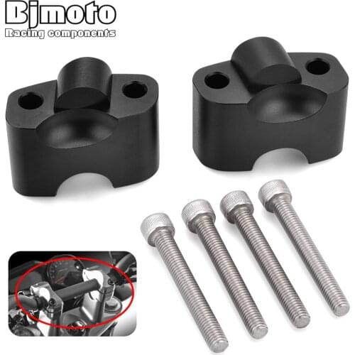 BJMOTO Motorcycle Aluminum Alloy Handlebar Risers Height up Adapters For DUCATI 696 796 795 1100 Handle Bar Mounts Riser Clamp