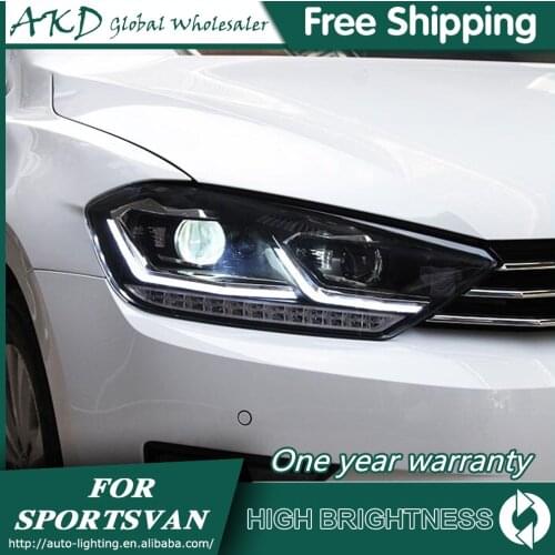 Headlights For VM Golf Sportsvan 2016-2019 DRL Daytime Running Lights Head Lamp LED Bi Xenon Bulb Fog Lights Car Accessories