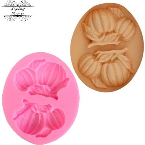 100% food grade silica gel mold pumpkin shape chocolate cake decoration tool DIY sugar turning silica gel mold