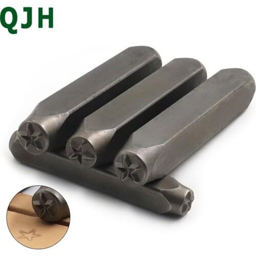Leather Working Making Tool Pentagram seal Carving Leather Craft Stamps Leather craft Stamping Solid Metal Printinting tool