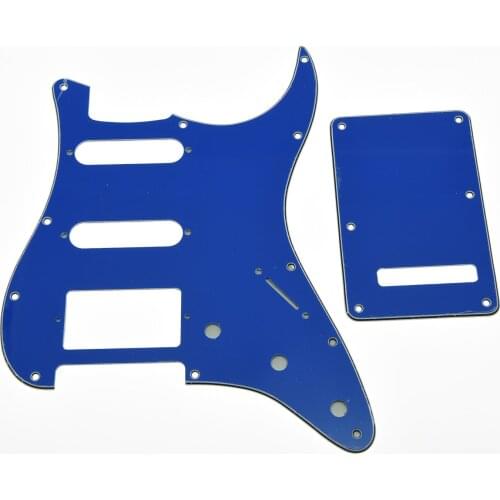 KAISH ST HSS Pickguard, Back Plate Cover w/ Screws Pure Blue 3 Ply