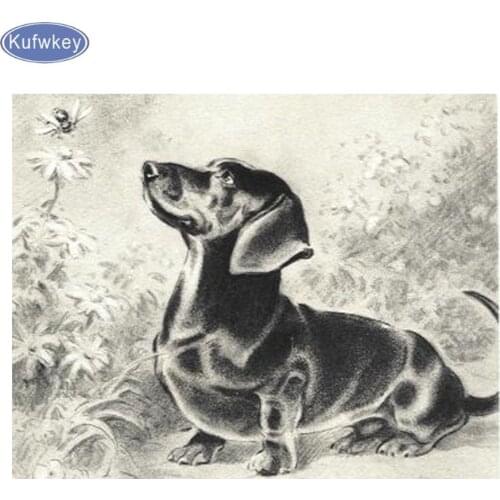 Dachshund animal Diamond Painting animal pet Full Square Resin Picture of rhinestones Diamond Embroidery dog Mosaic home decor