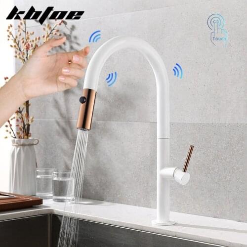 Kitchen Faucets Smart Sensor Pull-Out Hot and Cold Water Switch Mixer Tap Smart Touch Spray Tap Kitchen Convenient Sink Faucets