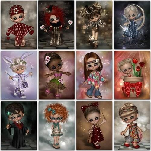 5D DIY Diamond Painting Kit Cartoon Joker girl boy angel baby Full Square&Round embroidery mosaic Cross stitch Paint home decor