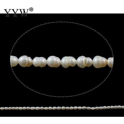 Natural Pearl White Grade A 3-4mm Rice Cultured Freshwater Pearl Beads For DIY Craft Bracelet Necklace Jewelry Making