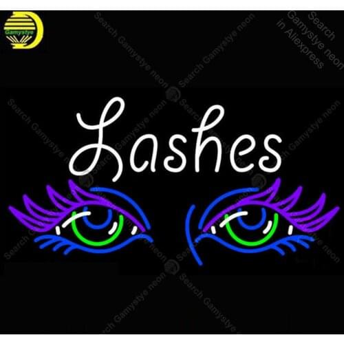 Neon Sign Lashes Eyes Neon Light for Store Display Neon Wall Light Decorative Shop Signs Arcade Advertise Neon Light Custom