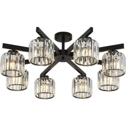 Nordic LED chandelier Iron Lamp body high quality crystal Lampshade LED E27 AC85-265v Living room lamp bedroom decoration lamp