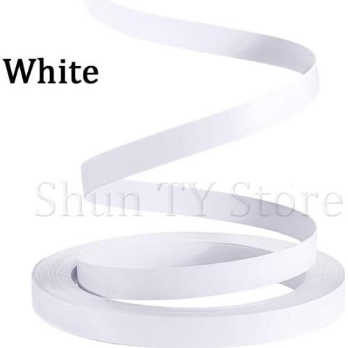 Wood Veneer Edge Banding, Preglued Flexible Wood Tape Iron on with Hot Melt for Cabinet Furniture Restoration（White