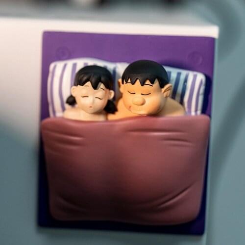 Q Version Fridge Magnets Sleeping GIAN Minamoto Shizuka original Design Ornament Figure