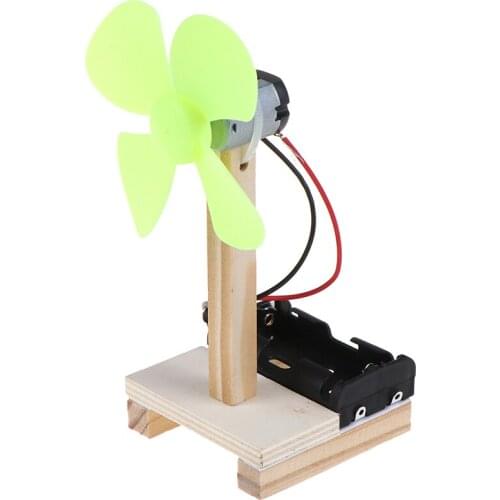 School Manual Invention Assembled DIY Electric Fan Experiment Model Physics Science Elementary Education Toys for Kids