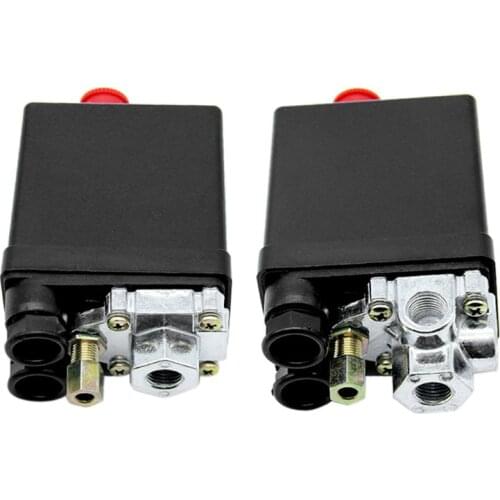 Heavy Duty Air Compressor Pressure Switch Control Valve 90-120PSI 1/4 Port for Compressing Machine