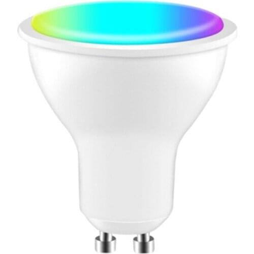 Zigbee Smart Home Led Bulbs Graffiti Smart Spotlights Gu10 Dimmable Color Toning Smart Bulbs Support Google Audio
