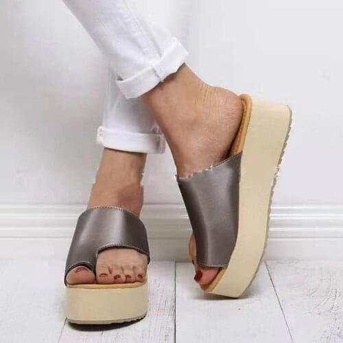 Women Sandals Summer Thick Bottom Womens Sandals Peep Toe Women Shoes Platform Ladies Shoes Orthopedic Bunion Corrector Shoe