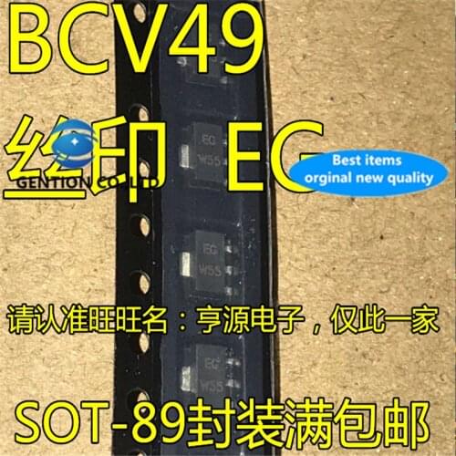 10Pcs BCV49 Silkscreen EG SOT89 in stock 100% new and original