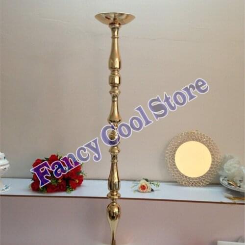 10pcs/lot 1.2 meter height gold mermaid wedding props road led table decoration flower centerpieces