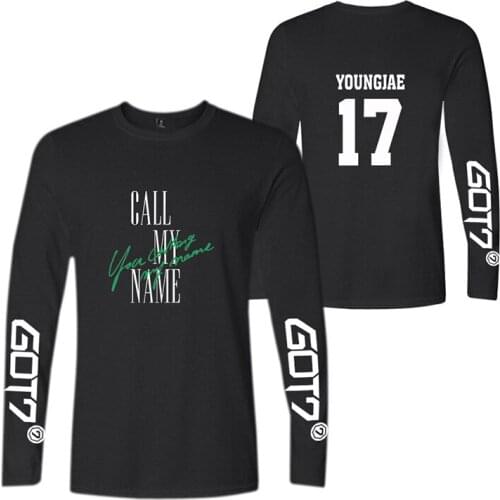 Got7 Kpop YOUNGJAE 17 T-shirts Spring Fashion Men Women T Shirts Tee Shirt O-neck Long Sleeve Unisex T-shirt Sweatshirt Tops 4XL