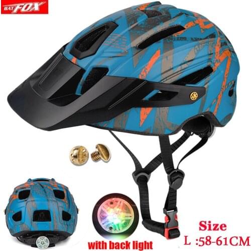 MTB Bicycle Helmet Road Mountain Cycling Helmets Integrally-molded Bike Helmet Tail Light DH AM casco ciclismo bicicleta