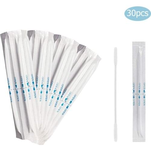 30pcs Cotton Swabs Wet Alcohol Double Head Cleaning Stick For Iqos 2.4 Plus For Iqos 3.0 Lil/ltn/heets/glo Heater