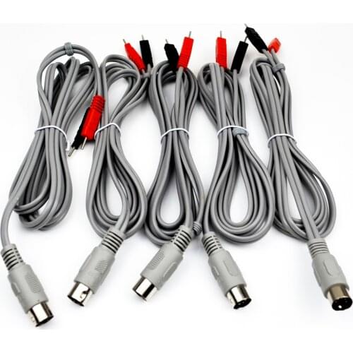 5 Pieces 180cm 2mm pin EMS Muscle Stimulator Cable Electrode Stimulation Weight Loss Device Tens Body Slimming Machine Pad Wire