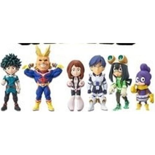 Anime 6pcs/set My Hero Academia OCHACO URARAKA Midoriya Izuku All Might Asui Tsuyu PVC Action Figure Collection Model Toys Gift