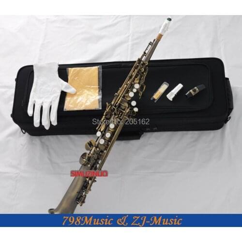 Antique Bronze Straight Soprano Saxophone Bb key to High F key
