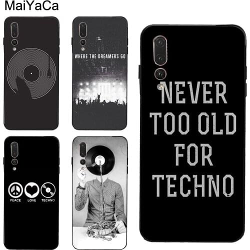 Love Techno Music Quotes Case For Huawei P30 Pro P20 P40 Mate 20 Lite P Smart 2019 Nova 5T Honor 8A 8X 9X 10i 20