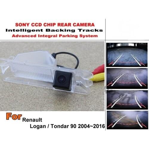For Renault Logan / Tondar 90 2004~2016 Car Intelligent Parking Tracks Camera / HD Back up Reverse Camera / Rear View Camera