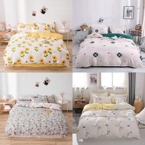 Home Textile Flower Print Style Bedding Sets 3/4pcs Childrens Boy Girl And Adult Bed Linings Duvet Cover Bed Sheet Pillowcase