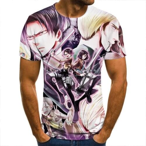 3D Men T-Shirt Attack On Titan PictorialClothing Women Children Short Sleeve Cool Tees Fashion Casual Summer Boy Kids Streetwear