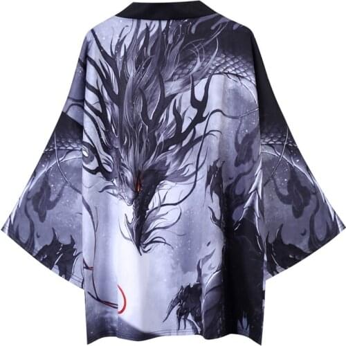Japanese Kimono Cardigan Men Haori Yukata Male Samurai Costume Clothing Kimono Jacket Mens Kimono Shirt Yukata Haori FF2304