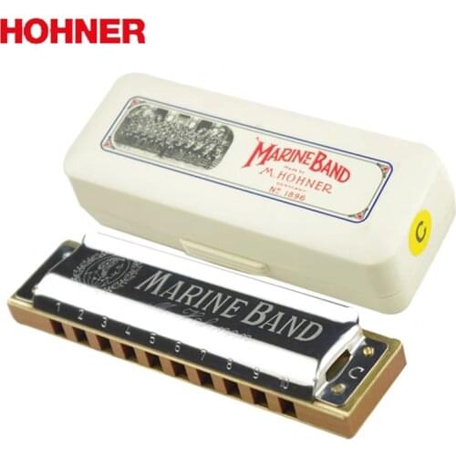 Hohner Marine Band 1896 Classic Harmonica 10 Holes 20 Tone Diatonic Mouth Organ Original Blues Harp Key Of C Musical Instruments