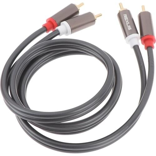 2RCA To 2 RCA Coaxial Audio Cable 3.5 Jack Stereo RCA Audio Cord 1m For Home Theater DVD TV Amplifier CD Soundbox