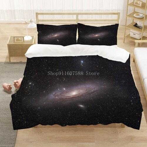 Cosmic Universe Dreamy Bedding Set Planet Cartoon Fashion Bedlinen Bedroom De King Queen Size For Kids Boys Duvet Cover
