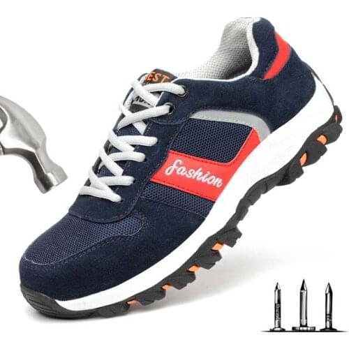 Dropshipping Steel Toe Air Safety Work Shoes Mens Breathable Outdoor Sneakers Labor Insurance Shoes Puncture Proof Safety Boots