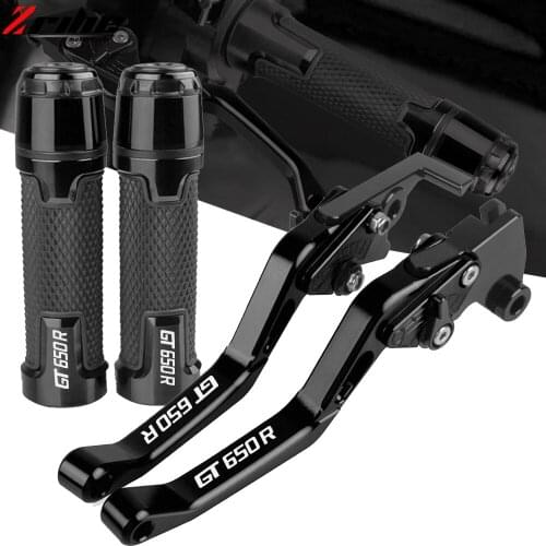 Motorcycle Adjustable CNC Brake Clutch Levers Handlebar Grip Handle Hand Grips For Hyosung GT650R GT 650R 2006-2009 2007 2008