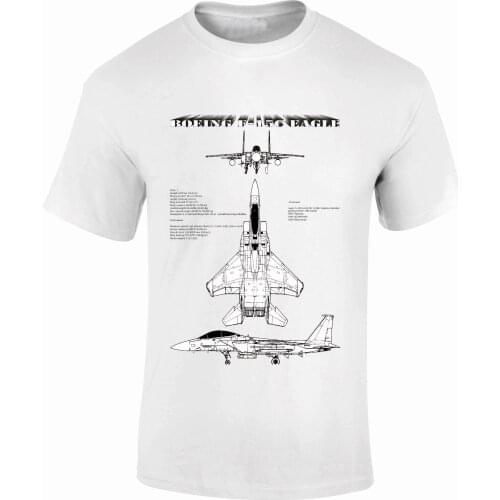 Men Designer Clothes O-Neck Style Hip-Hop Tops Tees T-Shirts FPBP201 McDonnell Douglas F-15 Eagle Boeing Fantasy Printshop
