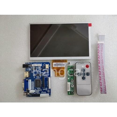 New 9 inch LCD Display Screen TFT Monitor AT090TN12 with HDMI VGA AV Input Driver Board Controller (Attached remote control)