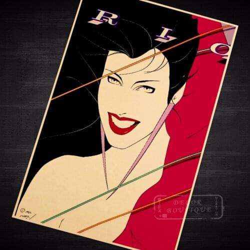 Patrick nagel British duran duran, Leo Painting Vintage Classic Retro Canvas Painting Frame Poster DIY Posters Home Decor Gift