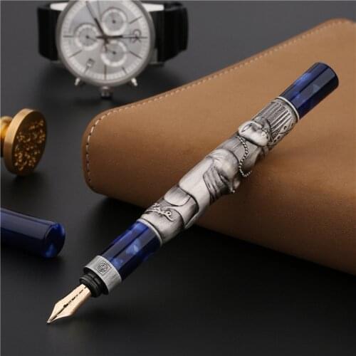 Pimio Picasso Ps 88 High Quality Painting Dream 14K Golden Fountain Pen Blue Period Periodo Azul for Gift