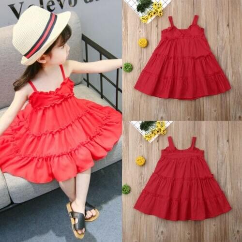 Girl Dress Toddler Baby Kids Girl Cute Clothes Slip Dress Casual Beach Sundress Boho