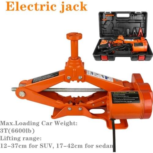 Portable 12V Car Jack 3Ton Electric Jack Auto Lift Scissor Jack Lifting Machinisms Lift jack