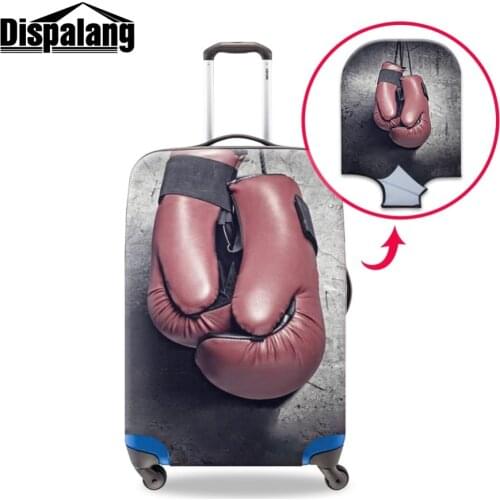 Dispalang Superb Quality Fighting Boxing Glove Pattern Amazing Clarity Logo on Trolley Suitcase Covers for Men Polyester Gifts