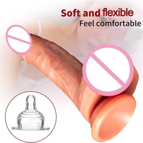 Skin Feeling Realistic Dildo Soft Material Big Penis With Suction Cup Dildofor Women Sex Toys Strapon For Female Masturbation