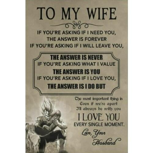 RTo My Wife I Love You Single Moment Quote Art Film Print Silk Poster for Your Home Wall Decor 24x36inch