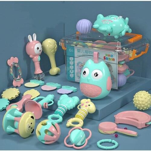 Hand Bell 3 Baby Toys 12 Months 8 Puzzle 6 Dental Gum Boys And Girls 5 Early Education Newborn Babies 0-1 Years Old